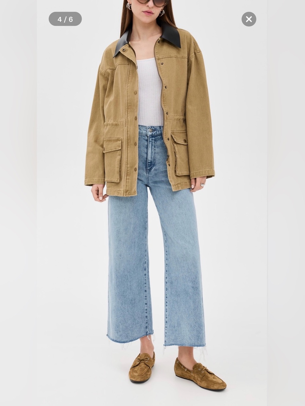 LE JEAN Juliette Wide Leg Ankle Jeans size 24